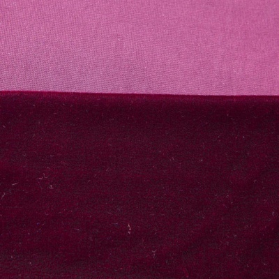 Бархат стрейч №2, 240 гр/м2, шир.160 см, (2,6 м/кг), цвет бордо - купить в Вологде. Цена 740.88 руб.