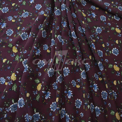 Плательная ткань "Фламенко" 4.1, 80 гр/м2, шир.150 см, принт растительный - купить в Вологде. Цена 259.21 руб.
