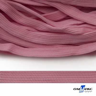 Шнур плетеный (плоский) d-12 мм, (уп.90+/-1м), 100% полиэстер, цв.256 - розовый - купить в Вологде. Цена: 8.62 руб.