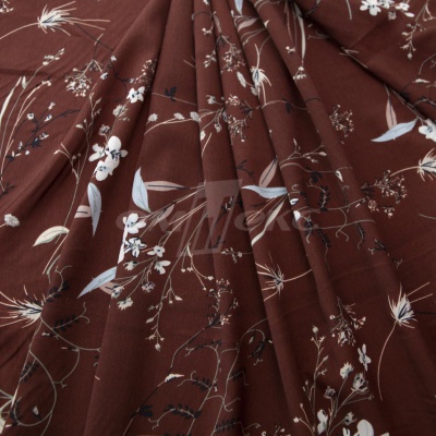 Плательная ткань "Фламенко" 2.2, 80 гр/м2, шир.150 см, принт растительный - купить в Вологде. Цена 239.03 руб.