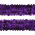 Тесьма с пайетками 12, шир. 30 мм/уп. 25+/-1 м, цвет фиолет - купить в Вологде. Цена: 1 098.48 руб.