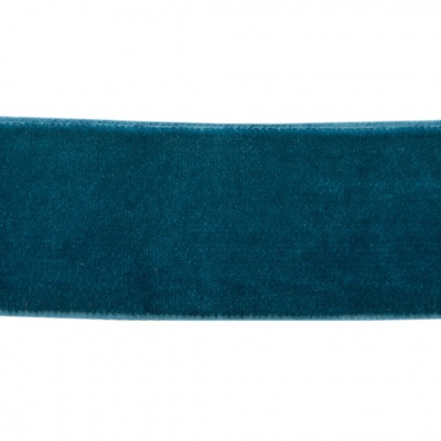 Лента бархатная нейлон, шир.25 мм, (упак. 45,7м), цв.65-изумруд - купить в Вологде. Цена: 981.09 руб.