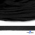 Шнур плетеный d-8 мм плоский, 70% хлопок 30% полиэстер, уп.85+/-1 м, цв.- чёрный - купить в Вологде. Цена: 735 руб.