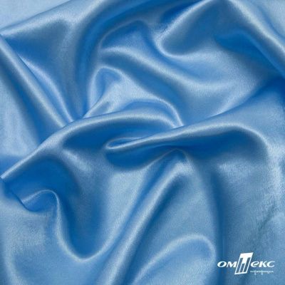Поли креп-сатин 14-4121, 125 (+/-5) гр/м2, шир.150см, цвет голубой - купить в Вологде. Цена 155.57 руб.