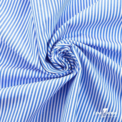 Ткань сорочечная Полоска Кенди, 115 г/м2, 58% пэ,42% хл, шир.150 см, цв.3-синий, (арт.110) - купить в Вологде. Цена 306.69 руб.