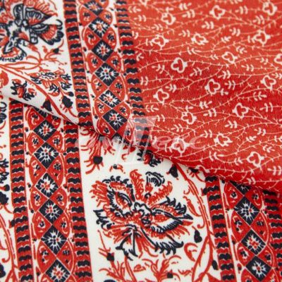 Плательная ткань "Фламенко" 24.1, 80 гр/м2, шир.150 см, принт этнический - купить в Вологде. Цена 241.49 руб.